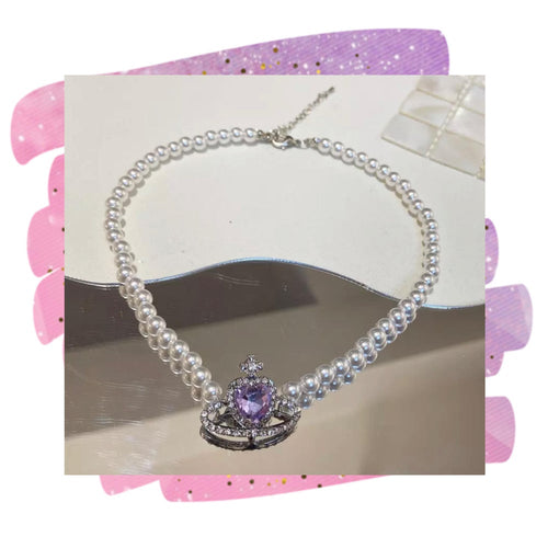 Collar planeta morado