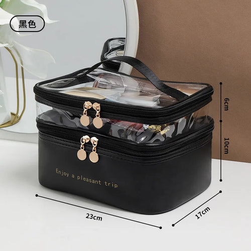 Multifunction Double Transparent Cosmetic  Make Up