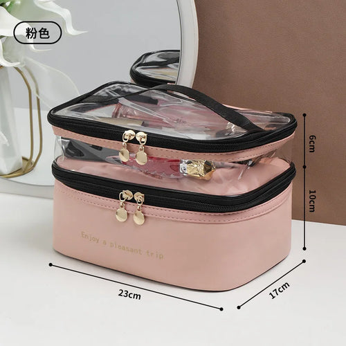 Multifunction Double Transparent Cosmetic  Make Up