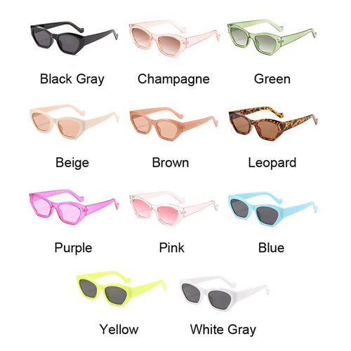 Cat Eye Sunglasses Small Frame Sunglasses Designer Candy Colors