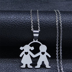 Stainless Steel Necklaces Mothers and Children Necklaces & Pendants