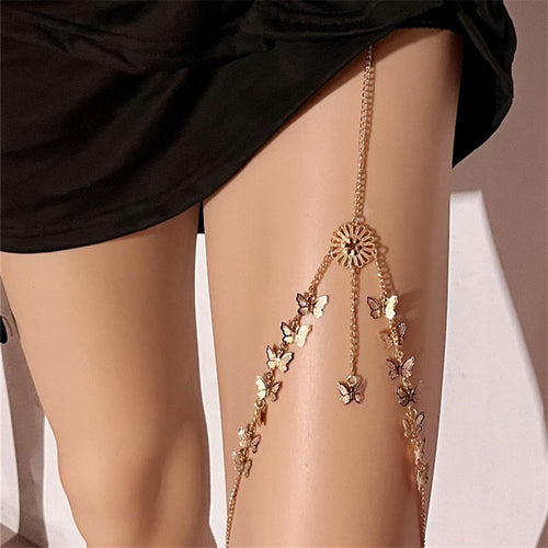 Butterfly sexy Leg Chain For Women Body Jewelry
