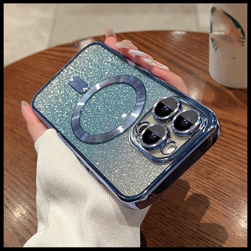 Magsafe Plating Gradient Glitter Clear Case For iPhone