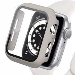Vidrio templado + funda para Apple Watch, funda protectora de pantalla iWatch 