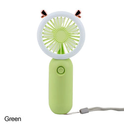 Skincare Handheld Mini Fan USB Rechargeable Night Light