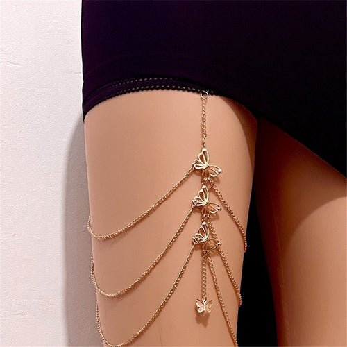 Butterfly sexy Leg Chain For Women Body Jewelry