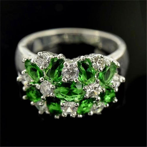 Crystal Stone Charm Ring