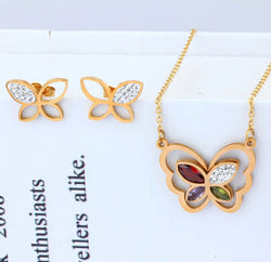 Colorful butterfly Stainless Steel set