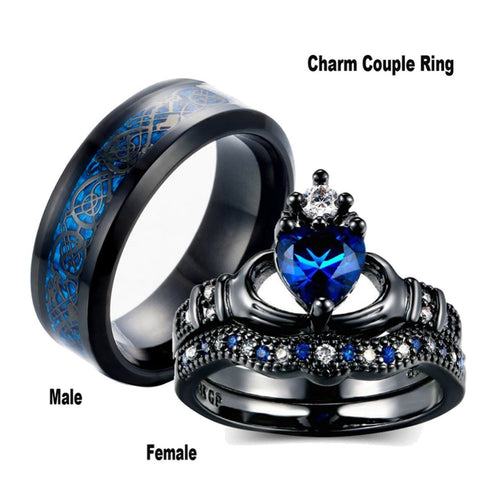 Black Dragon Rings four claw six claw men and women couple