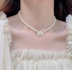 White Camellia Necklace