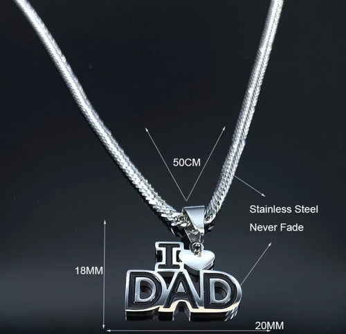 I Love Dad Necklace