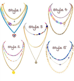 Happy Colors Layered Necklaces
