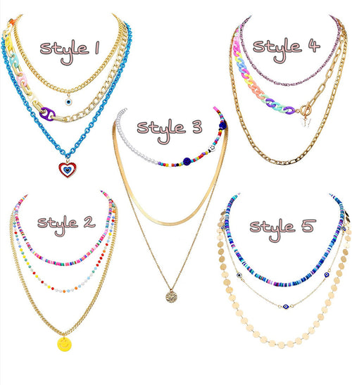 Happy Colors Layered Necklaces