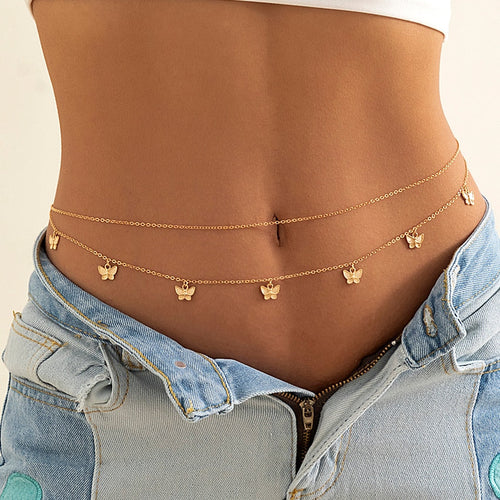 Sexy Crystal Glass Belly Belt Waist Chain Body Chain Jewelry